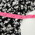 Ganni  Printed Crepe O Neck Blouse floral black white sz Photo 4