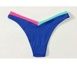 Luxe  Womens medium high waisted cheeky bright color block bikini bottoms…​ Photo 4