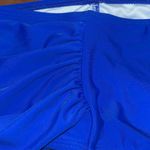 Cupshe Women's  rushed High Waist Bikini Bottoms Size Large Blue Color Photo 7