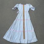 70s White & Pink Hearts Prairie Dress (XS Photo 8