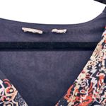 Floral Baby Doll Top XS Y2K Peasant Fairy Bohemian Paisley Sheer Lined V Neck‎ Photo 4