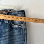 Rock Revival  Karisse Mid Rise Bootcut Jeans Women 27 Long Blue Denim Embellished Photo 4