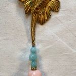 Katerina Psoma Vintage Lariat Necklace unique and Rare, Parrot and Flora Green Photo 0