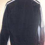 Adidas  Black and White Sweatshirt with Signature Stripes Photo 1