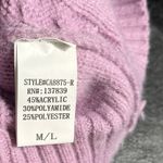 Dreamers  By Debut Lavender Sweater Knit Crop Top‎ M/L Photo 5