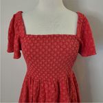 Madewell  Size Medium Eyelet Lucie Smocked Mini Americana Red NA305 Photo 7