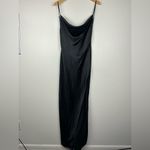 Oh Polly  Carmela Cowl Neck High Slit Maxi Dress in Black Women’s Sz 8 NWT Photo 1