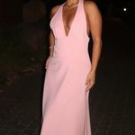 ZARA  Pink Backless Halter Dress wedding maxi long evening party coctail Photo 5