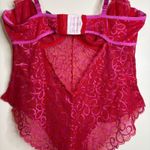 Savage X Fenty Red Pink Lace Corset Bodysuit Bustier Teddy Size 3X Photo 7