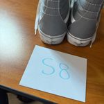 Vans Sk8 Hi-Top Canvas Grey White Sneaker Lace Up Skater Shoe W8.5 Photo 5