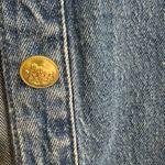 J.Crew Denim Collarless Cropped Jean Jacket Gold Buttons Size 2 Photo 2