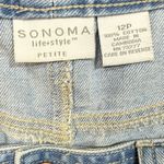 Sonoma VTG Carpenter Jean 12 Petite Cropped Denim Utility Pockets Light Wash 90s Photo 3