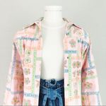 Vintage Gingham Patchwork Snap Coat in Pink | Size M Size M Photo 1