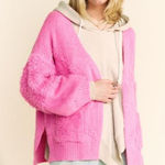 Davi & Dani nwt Side Slit Open Front Long Sleeve Cardigan Photo 0