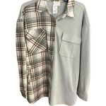 Allie Rose  women's L pocketed collard long sleeve shacket NWT Photo 0