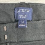 J.Crew Kallie Pant Black Flat Front Straight Leg Women's Size 12 Trousers Photo 5