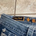 Rock Revival Women's Betty Easy Boot Denim Blue Jeans Size 29 Embroidered Studs Photo 9