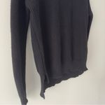 Madewell Tight Knit Pullover Sweater Cotton Blend Long Sleeve Crew Neck Black Photo 5