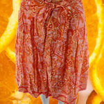 Isaac Mizrahi  Pink, Orange‎ and Yellow Paisley Skirt Size 10 Photo 0