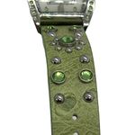 Montana Watch MT911 Green Leather Band Rhinestones Mother Pearl Face Western NEW Photo 2