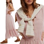 Free People Desert Dazed Midi Dress Women's Large Pale Mauve Boho Sleeveless NWT Photo 2