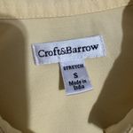Croft & Barrow  Women Y2K Yellow 3/4 Sleeve Button-Down Shirt S Business Casual Photo 6