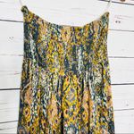 Forever 21 Strapless Boho Maxi Dress Size Small Orange Blue Gray White Photo 1
