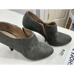 Merona Womans Gray Faux Suede Side Zip Bootie Size 8.5 Heel Photo 1