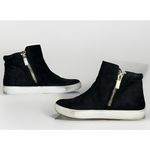 Kenneth Cole  Women Black High Top Kiera Almond Leather Athletic Sneakers Size 8 Photo 2