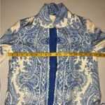 All Saints Blue and White Paisley Jacket and Shorts Set Size 2. Photo 13