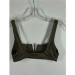 Aerie  olive Pique V Wire Scoop Bikini top size XS NWT Photo 5