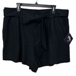 Ava & Viv  Linen Blend Short Womens 2XL Wide Band Elastic High Waist Pockets Belt Photo 6