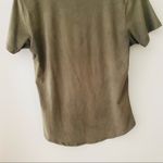 Z Supply  Suede V-Neck Tee Shirt Green Sz Small Photo 6