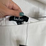 Lulus Sparkle Hour White Rhinestone Fringe Mini Skirt Size Medium Photo 3