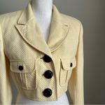 RICKIE FREEMAN FOR TERIJON | Vintage Yellow Cropped Textured Blazer Jack… Size 2 Photo 1
