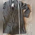 Simply Noelle NWT  Gray and Black Striped Cardigan Photo 9
