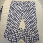 Vineyard Vines  Gustavia White Blue Printed Mid Rise Skinny Ankle Jeans Size 4 Photo 0