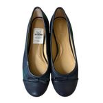 Talbots  blair ballet flats indigo blue multi plaid women's size 6M leather sole Photo 6
