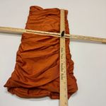 Tiger Mist  Dress Womens Small Orange Matteo Ruched Strapless Mini Photo 9