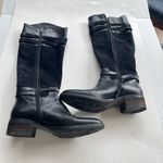 Cordani Italian Black Leather Tall Riding Boots Buckle Womens Size 39 US 8.5 Photo 2