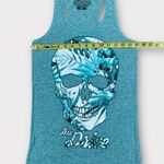 Women’s The Drive Skull Print Workout Tank Size Medium Blue Photo 2