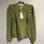 525 America Sweater Pointelle Knit Wool Blend Pear Green Sweater S NWT Revolve Photo 3