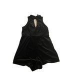 Forever 21 Gothic Dark Academia Velvet Lace Halter Romper Black Large Photo 1