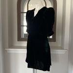 RHODE Leanna Twisted Puff Sleeve Mini Dress, Black Size L New w/Tag Retail $495 Size L Photo 2