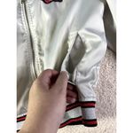 EXPRESS Vintage Bomber Jacket Women's Size XS Y2K 2000s Paris Hilton Roses Photo 10