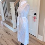 SheIn White Cotton Shirt Dress Midi New Photo 8