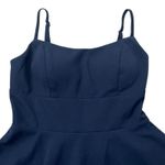 City Vibe Lace Back Fit Flare Speghetti Strap Navy Blue Dress Size 9 Skater Photo 2
