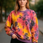 All in Favor All In Favor Tie Dye Pullover Sweatshirt Multicolor Womens Photo 0