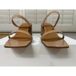 By Far Tanya Nude Patent Leather Heels Size EU 38 US 8 NIB Slip On Style Glam Tan Photo 6