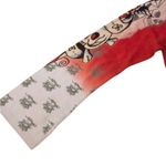 Ed Hardy Ed‎ Hardy Red Rhinestone Skull Butterfly Hoodie Dress Size L Photo 2